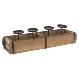 PORTAVELA TECA HIERRO 60X15X14 MOLDE LADRILLO