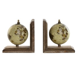 SUJETALIBROS SET 2 PVC MANGO 15X10X15,5 MARRON