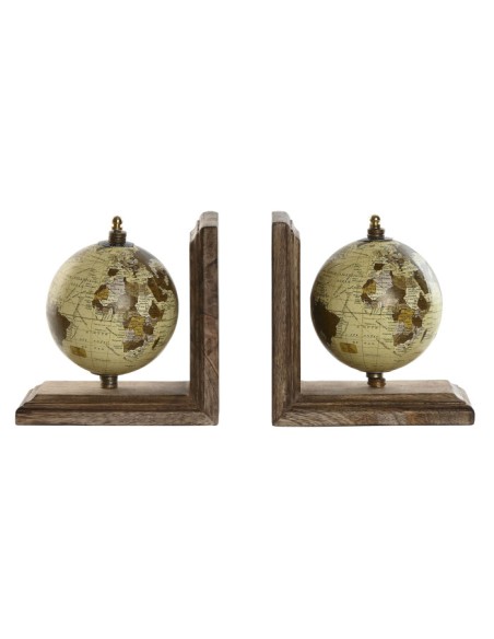 SUJETALIBROS SET 2 PVC MANGO 15X10X15,5 MARRON