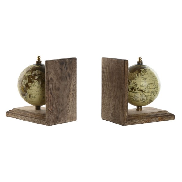 SUJETALIBROS SET 2 PVC MANGO 15X10X15,5 MARRON