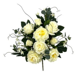 R.U/C. ROSAS/PEONIAS X12 CREMA 60cm