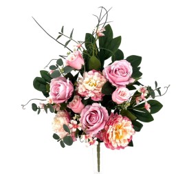 R.U/C. ROSAS/PEONIAS X12 ROSA 60cm