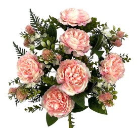 R.U/C.PEONIAS X12 ROSA 48cm