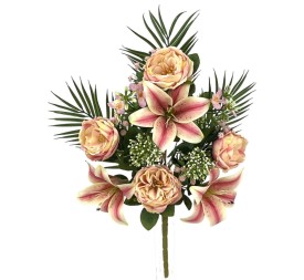 R.U/C. PEONIAS/LILY X12 TAC.NAT. SALMÓN 50cm