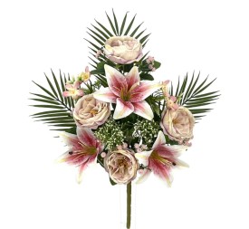 R.U/C. PEONIAS/LILY X12 TAC.NAT. ROSA 50cm