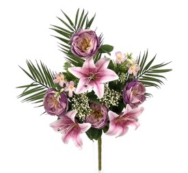 R.U/C. PEONIAS/LILY X12 TAC.NAT. LILA 50cm