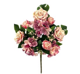 R.U/C. ROSAS/HORTENSIAS X12  SALMÓN 49cm