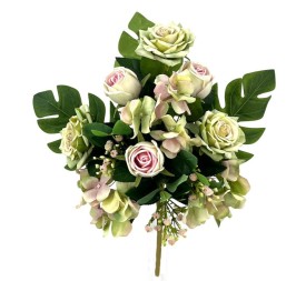 R.U/C. ROSAS/HORTENSIAS X12  VERDE 49cm