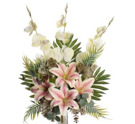 ENCARADO  LILIUM ORQUIDEA TACTO SALMÓN