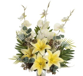 ENCARADO  LILIUM ORQUIDEA TACTO AMARILLO