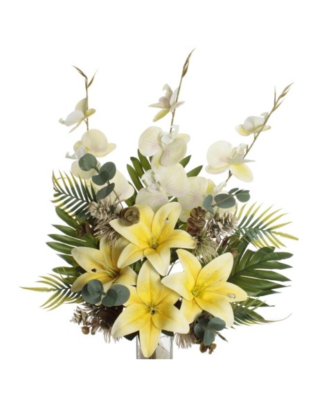 ENCARADO  LILIUM ORQUIDEA TACTO AMARILLO