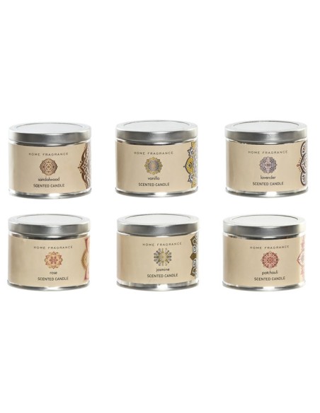 VELA CERA 7,5X7,5X6 120 GR. MANDALA 6 SURT.