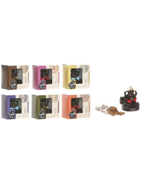 SOPORTE INCIENSO SET 20 CERAMICA 13X8X12,5 GANESHA