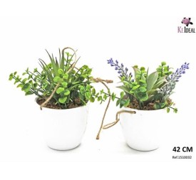 PLANTAS VERDES EN MACETA COLGANTE 42CM