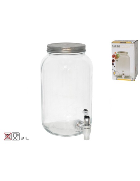 TARRO DISPENSADOR LISO VOLGA C/GRIFO 3L