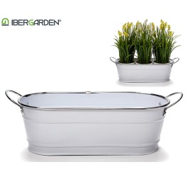 MACETA JARDINERA 2 ASAS BLANC0 FILO PLAT 11 x 32,5 x 10,5 cm