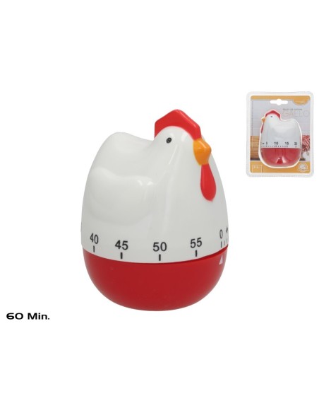 RELOJ COCINA GALLO 9X6,5 CM RELOJ COCINA GALLO 9X6,5 CM