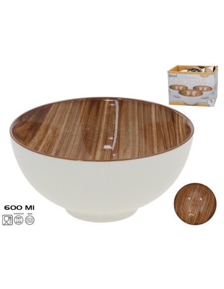 BOWL REDONDO 15,2X15,2X7,5CM COLOR MADERA