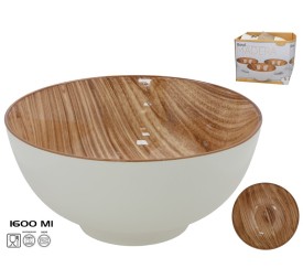 BOWL REDONDO 19,5X19,5X10CM COLOR MADERA