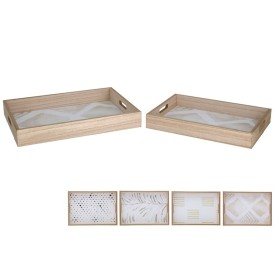 SET 2 BANDEJAS  LINA 38X28X5 4 SURT