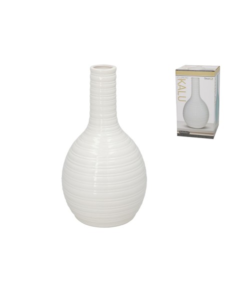 FLORERO KALU BLANCO 15,8X15,8X28,2 CM