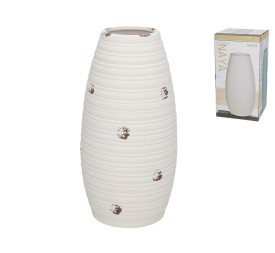 FLORERO NAVIL BLANCO 15X15X29 CM