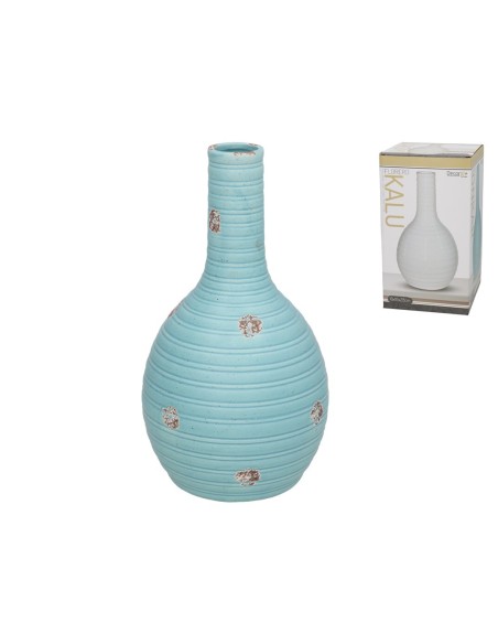 FLORERO ONKAR AZUL 16X16X28 CM