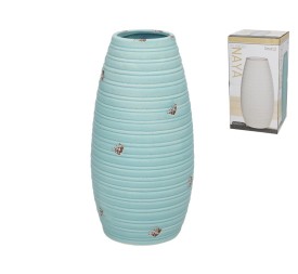 FLORERO MAYAN AZUL 15X15X29 CM