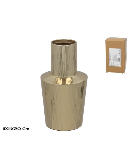 JARRON DECORATIVO ORO 11X11X20CM