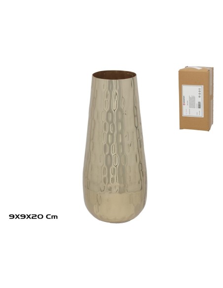 JARRON DECORATIVO ORO 9X9X20CM