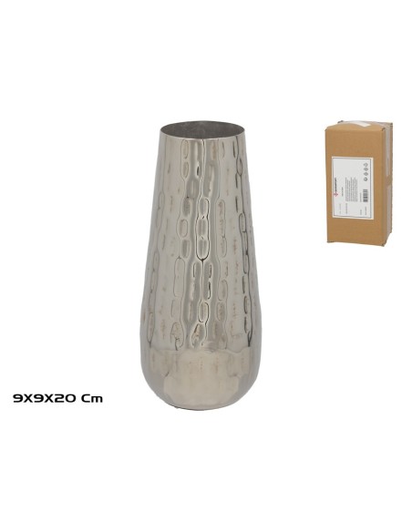 JARRON DECORATIVO NIQUEL 9X9X20CM