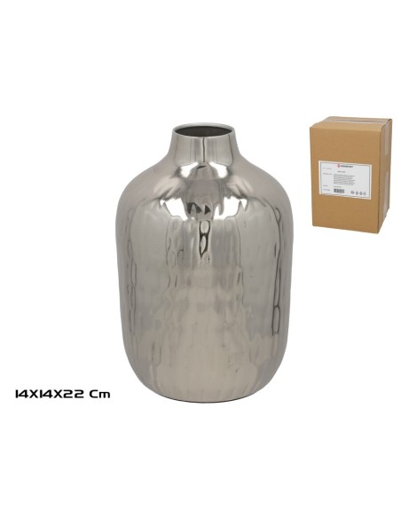 JARRON DECORATIVO NIQUEL 14X14X22CM