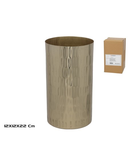 JARRON DECORATIVO ORO 12X12X22CM