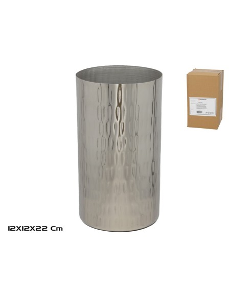 JARRON DECORATIVO NIQUEL 12X12X22CM