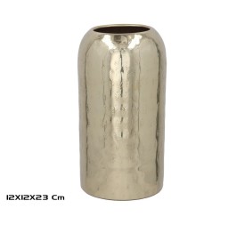 JARRON DECORATIVO DORADO 12X12X23CM