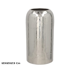 JARRON DECORATIVO NIQUELADO 12X12X23CM