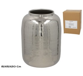 JARRON DECORATIVO NIQUELADO 15X15X20CM