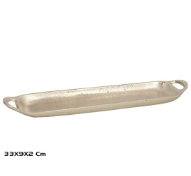 BANDEJA DECORATIVA ORO 33X9X2CM