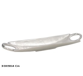 BANDEJA DECORATIVA NIQUEL 33X9X4CM