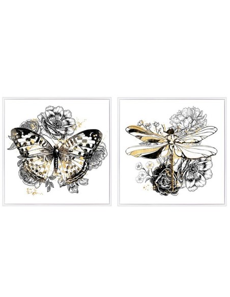 CANVAS C/MARCO RAISO 40X40X2CM 2 SURT