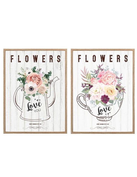 CANVAS C/MARCO FLOWERS 30X40X2CM  2 SURT