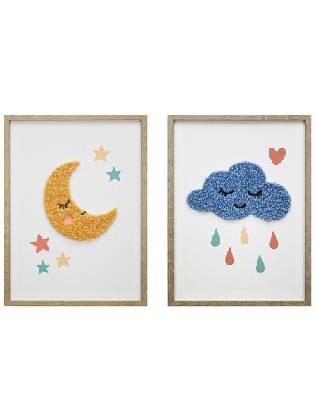 CANVAS C/MARCO  3D SLEEPY 30X40X2CM 2 SURT