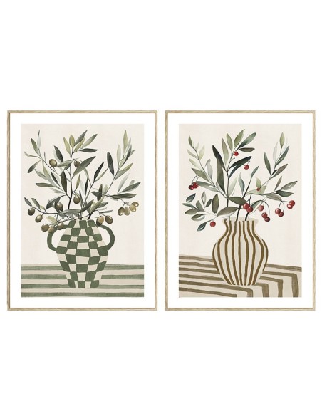 CANVAS C/MARCO  OLIVOSH 45X60X2.5CM 2 SURT