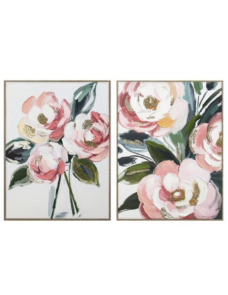 CANVAS C/MARCO 50% PEONIAS 45X60X2.5CM 2 SURT