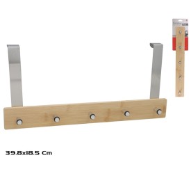 PERCHA PUERTA BAMBU 5 GANCHOS 39,8X18,5CM