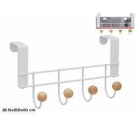 PERCHA PARA PUERTA 4 POMOS 22X12,5CM