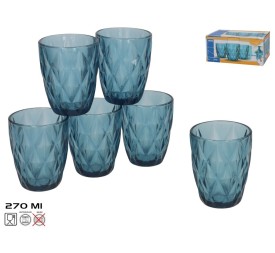 SET 6 VASO LIZ 270ML AZUL