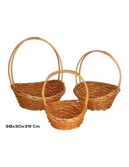 SET 3 CESTAS ALUKA 38X30X39CM