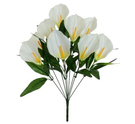 RAMO CALAS SATIN X 9 -49 CM (BLANCO)