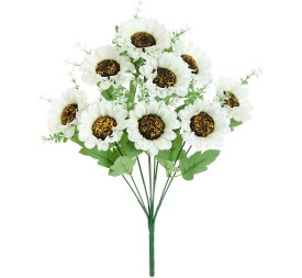 RAMO GERBERA X 9-42 CM (BLANCO)